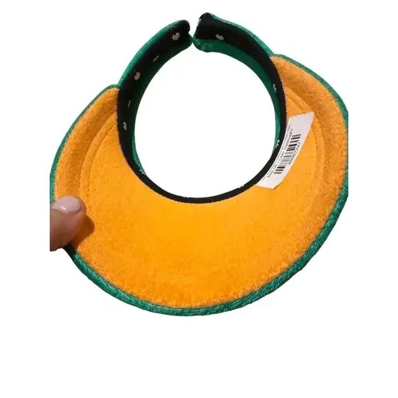 NWT Lele Sadoughi Green Terry Cloth Visor NWT